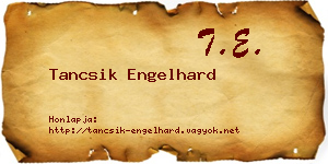 Tancsik Engelhard névjegykártya